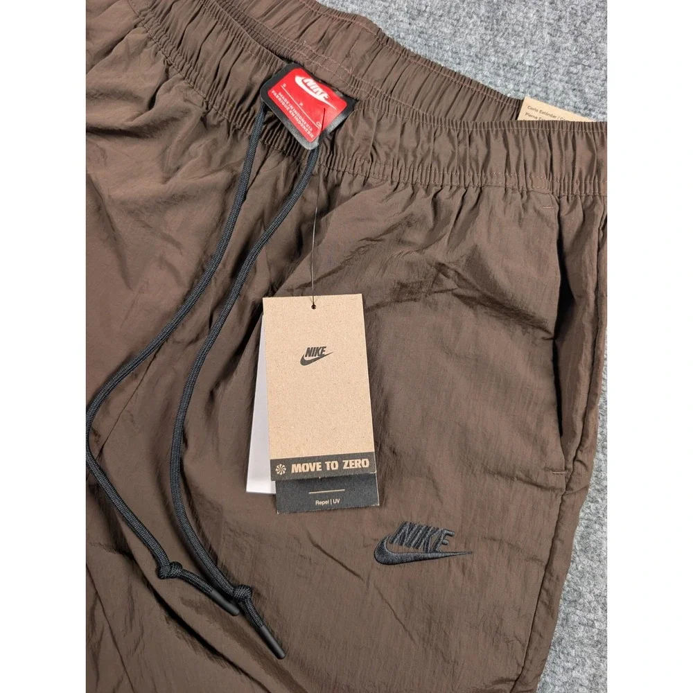 Nike Tech Mens Woven Taper Leg Pants sz Small‎ Brown Performance NWT